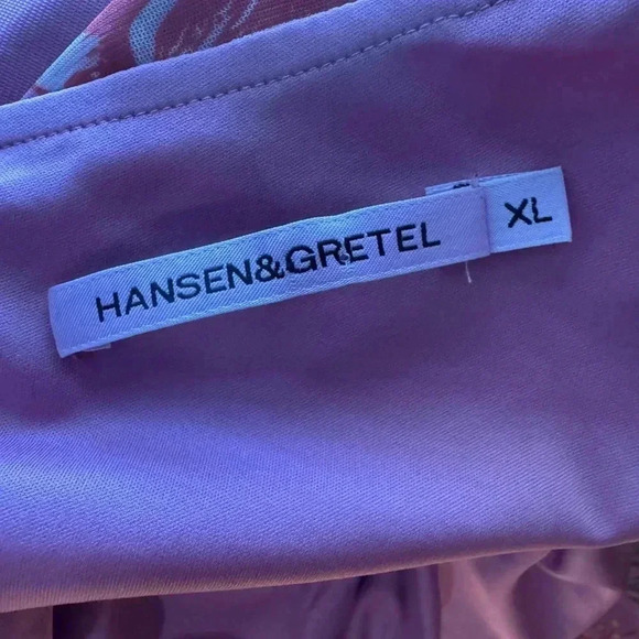 Hansen & Gretel Mood Ring Asymmetric Floral Print Dresss Size XL.  #92 - Picture 14 of 15